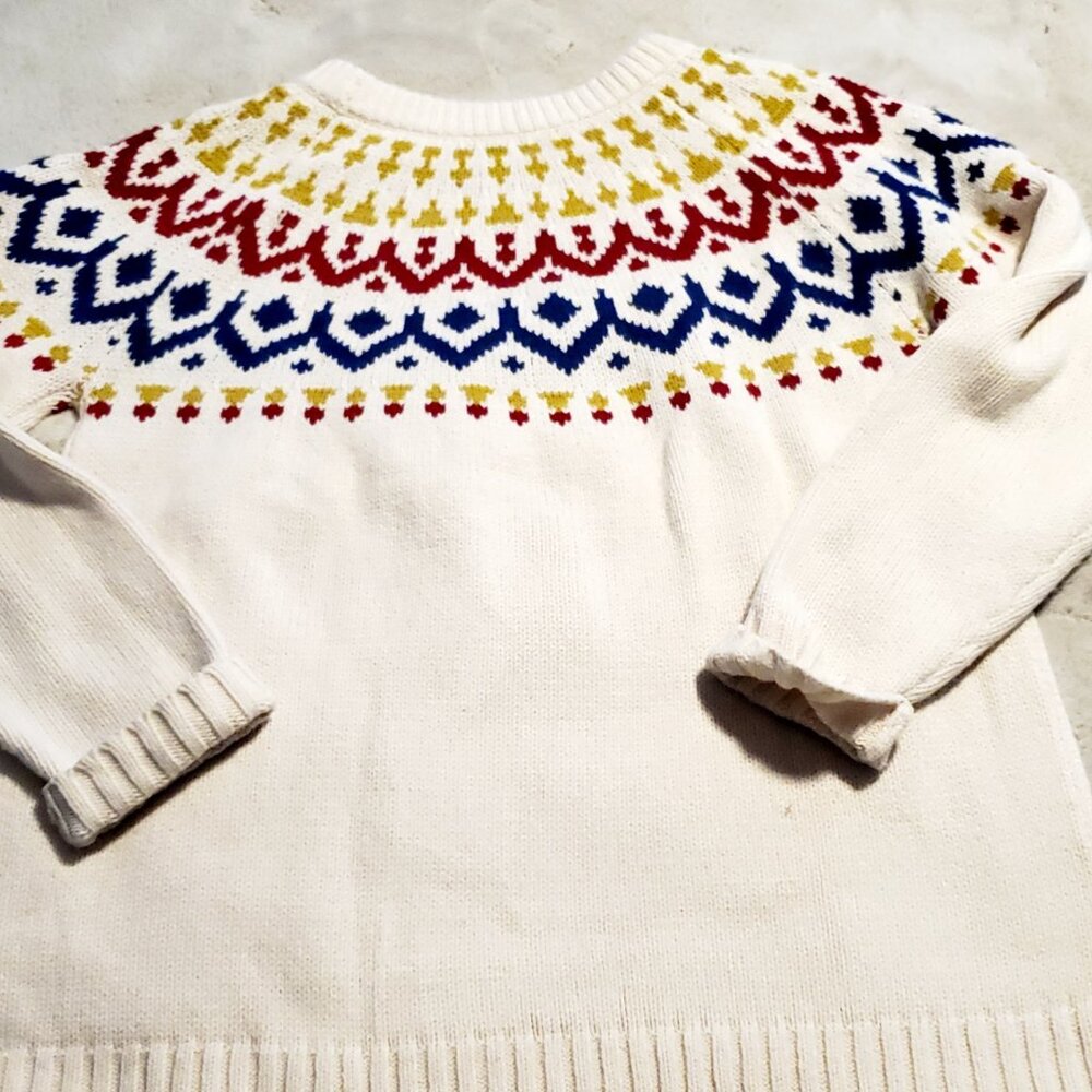 J. Crew Fair Isle Ivan Crewneck Wool Knit Sweater Cottagecore Size XXL - Picture 7 of 10